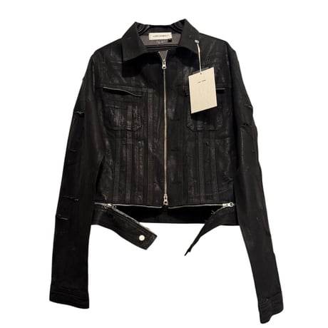 Coating destroyed cross zip jacket