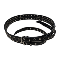 Split zipper double calf leather belt