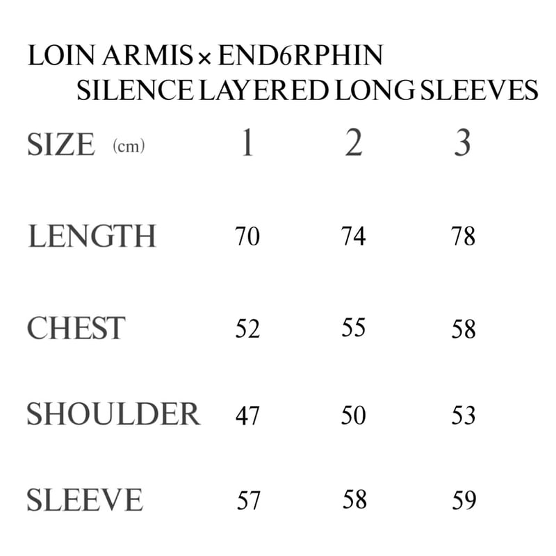 LOIN ARMIS × END6RPHIN / SILENCE LAYERED LONG S