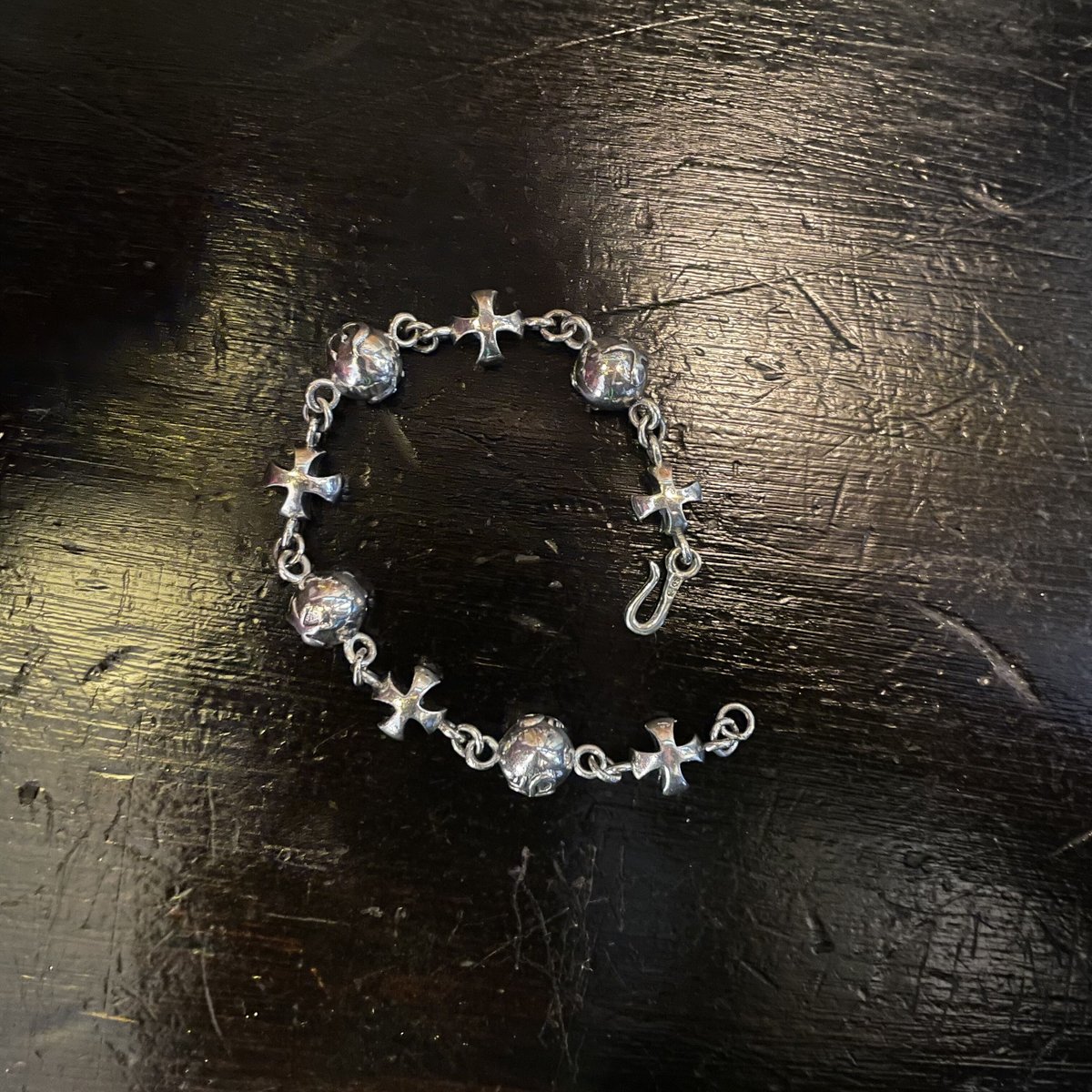 iron cross ball chain bracelet (silver925) | LO