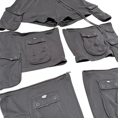 3way many pocket cargo sweat pants
