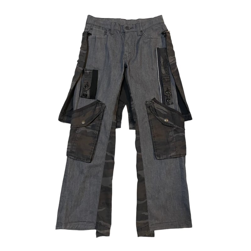 パンツ archive docking leather cargo pants archive docking leather cargo pants（1of1 2way docking court