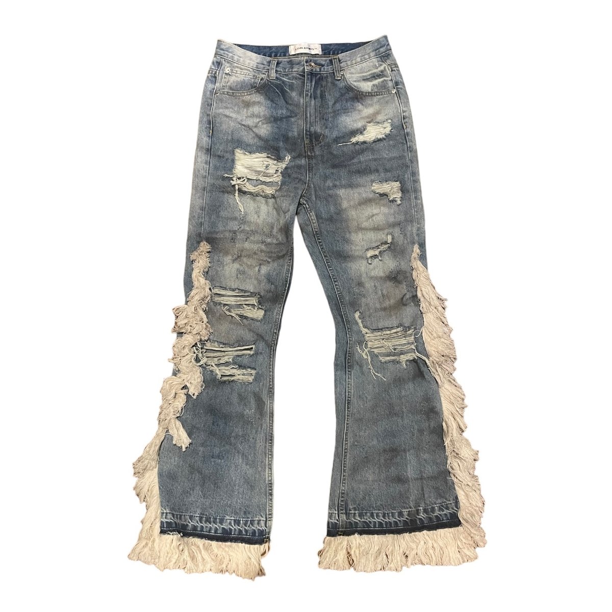 Opium coating flare denim 破れあり Opium coating flare denim 破れあり Opium coating flare denim