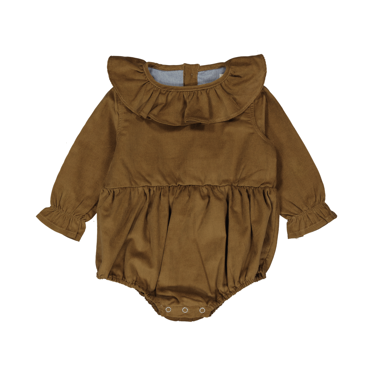 【現品限り一斉値下げ！】 LOIR paris 】Romper NINE - Brown Velvet（12M,18 ロンパース・カバーオール