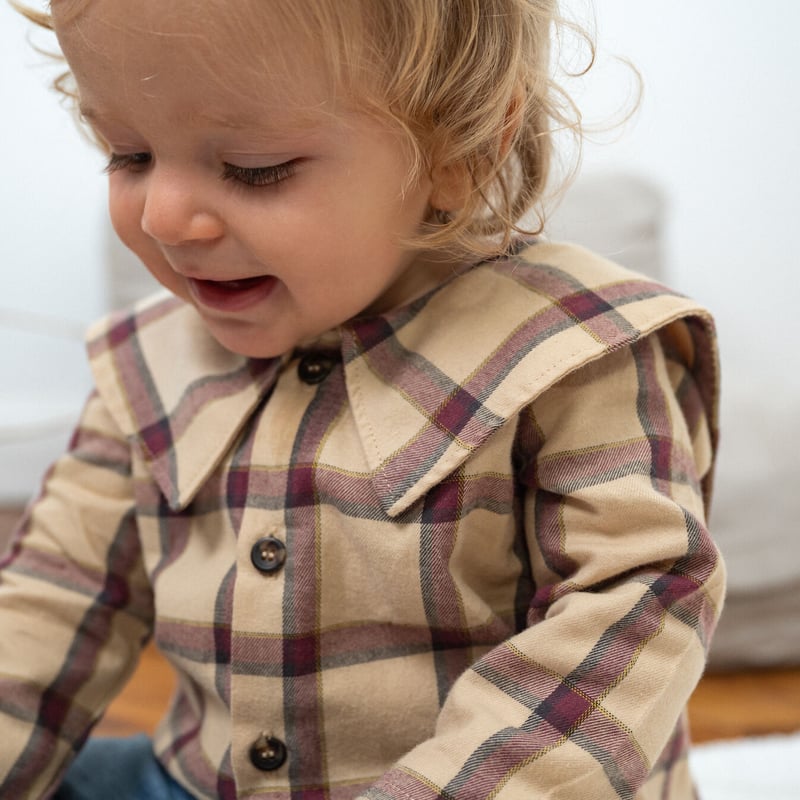 LOIR paris 】Shirt Lorette Tartan（18M,24M,36M,