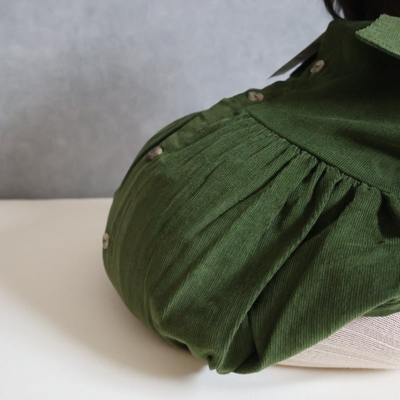 LOIR paris 】Romper Coco - Green Velvet（12M,18