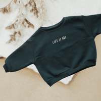 （新色）【 Millaw 】"Life is Art" Soft Chunky Forest Green Sweatshir(1Y, 3Y)