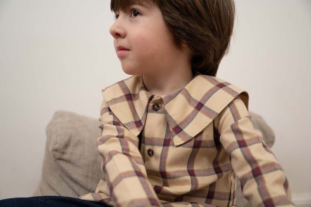 トップス LOIRparis 23AW Shirt Lorette 24m LOIR paris 】Shirt Lorette Tartan（18M,24M,36M,