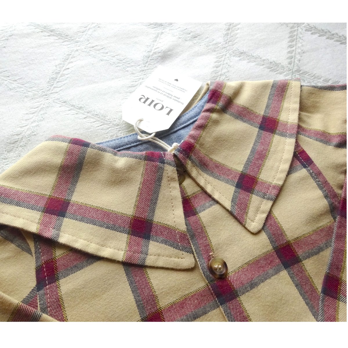 LOIR paris 】Shirt Lorette Tartan（18M,24M,36M,