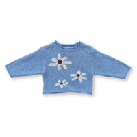 【GROWN】Wild Flower Pull Over - Sky