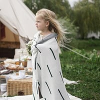 (ラスト１点)【BOLDBAMBOO】Bamboo Blanket –  Arnví | Green Stripes