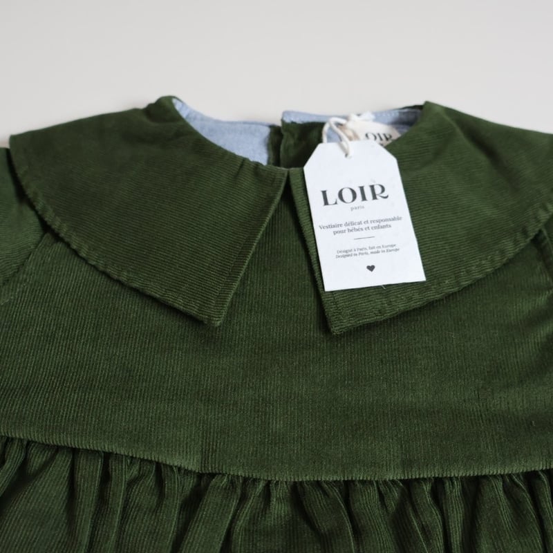 LOIR paris 】Romper Coco - Green Velvet（12M,18