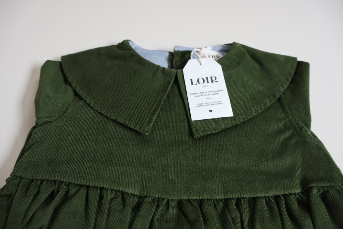 LOIR paris 】Romper Coco - Green Velvet（12M,18