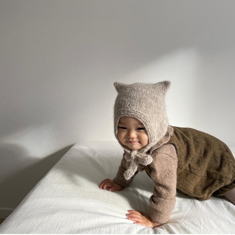 PIXIE HAT】KITTY HAT - light beige | Mellow Cot