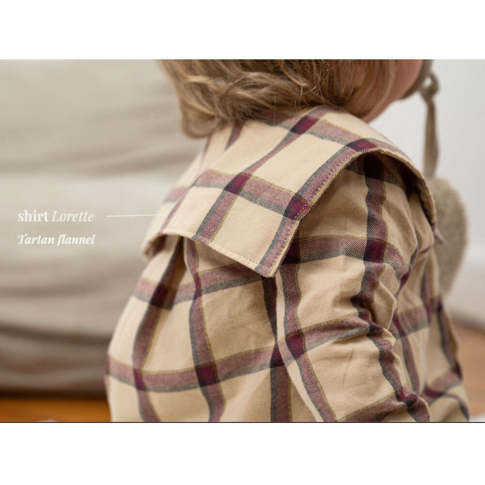LOIR paris 】Shirt Lorette Tartan（18M,24M,36M,