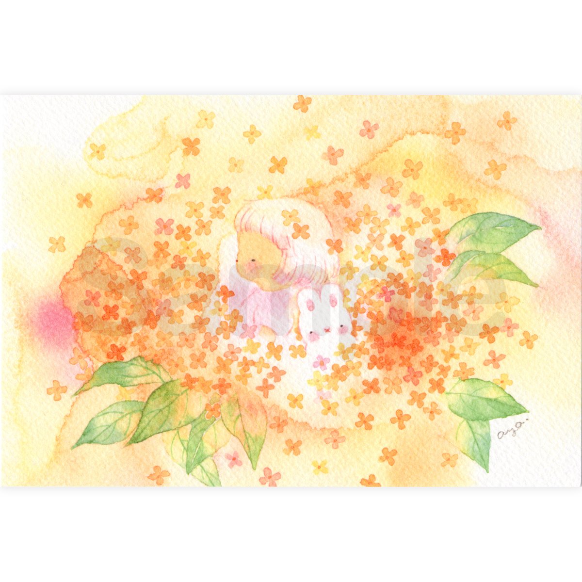 きんもく星 ポストカード きんもくせい【2025年カレンダー10月の絵柄】S-041