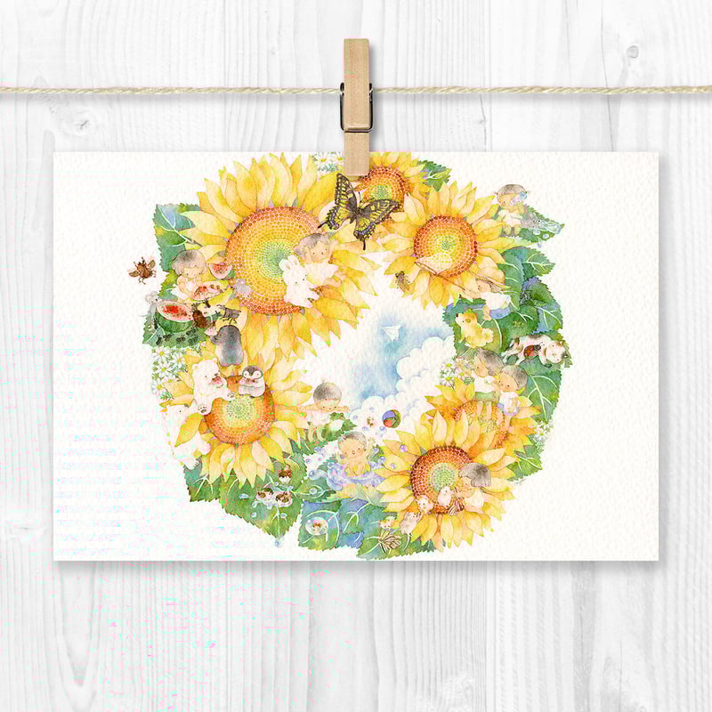 水彩紙のポストカード あの夏 P-0408 | こばやしあや ネットストア