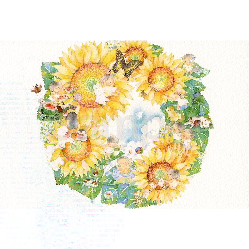 水彩紙のポストカード あの夏 P-0408 | こばやしあや ネットストア