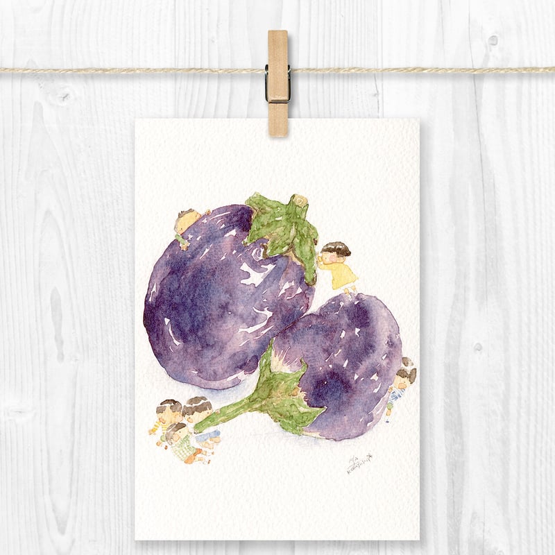 水彩紙のポストカード まるなす P-0112 | こばやしあや ネットストア