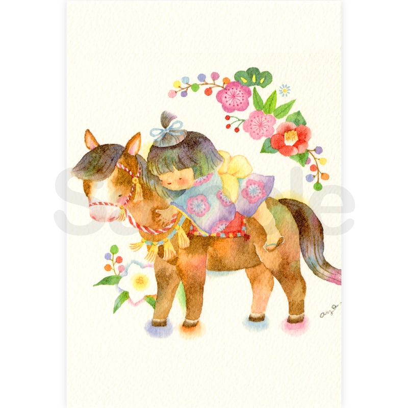 【非売品】lala年賀状2011 ポストカード ポストカード ・年賀状の絵柄 【新春・うまどし・おうまさんありがとう