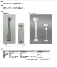 Nゲージサイズ 携帯電話基地局(通信塔)鉄骨組立キット