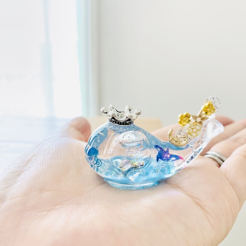 潤う手乗りクジラ〜シャチと海月の秘密基地 スノードーム〜 | irohaya.