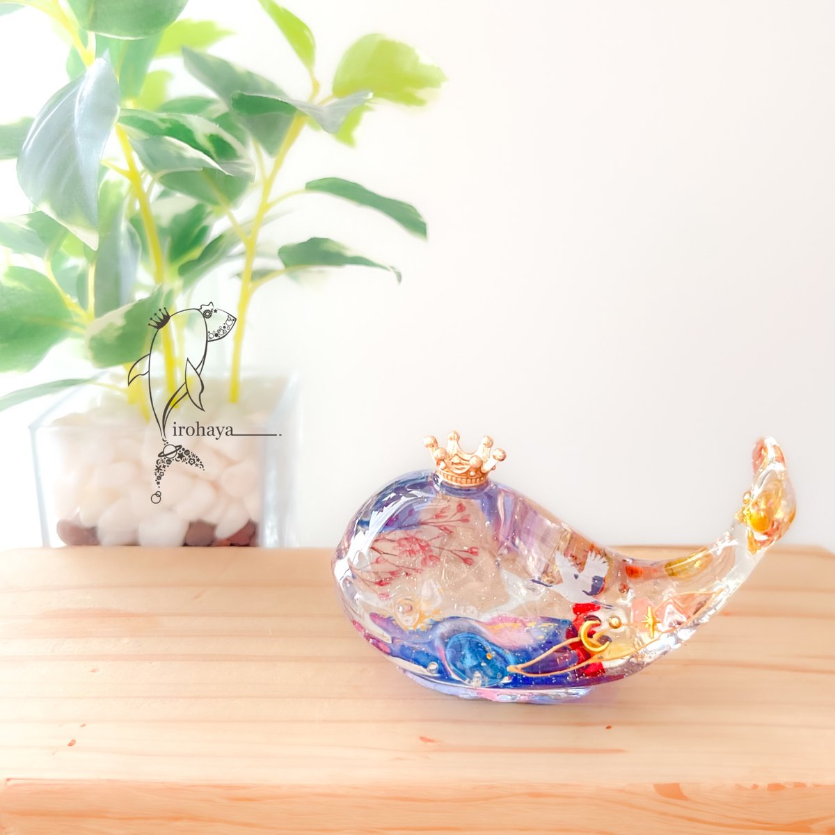 ☆12/19 21:00〜抽選販売☆【潤う手のひらクジラ】〜夜桜に羽ばたく光