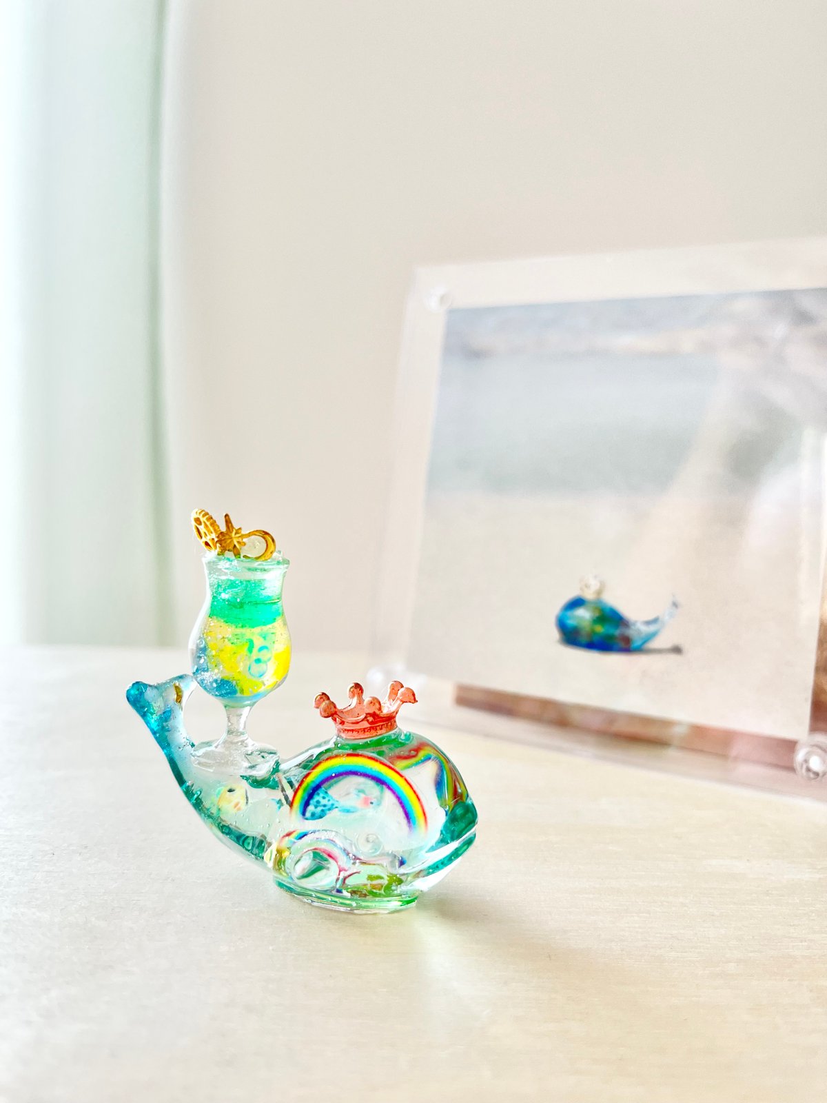 【パラダイス】 イルカ くじら ヒーリングアート 愛  虹 インテリア 0463.jpg?v=1670252443