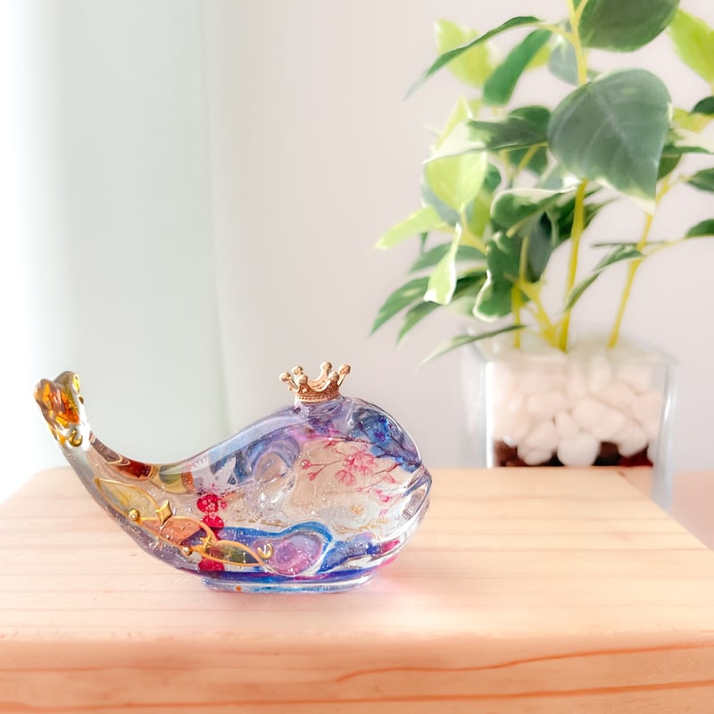 ☆12/19 21:00〜抽選販売☆【潤う手のひらクジラ】〜夜桜に羽ばたく光