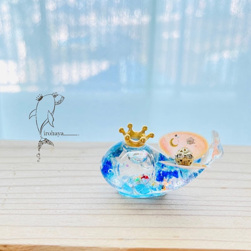 潤う手乗り桜貝クジラ〜琉球の彩 スノードーム〜 | irohaya.