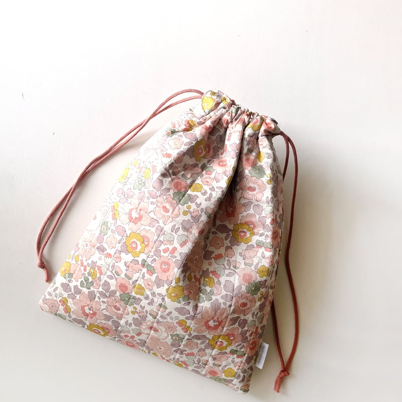 タテキルトのリバティ巾着 M size | ochopp's STORE
