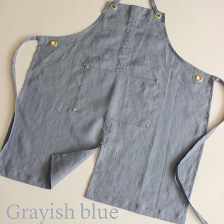 【Eyelet switching  kids apron】L size