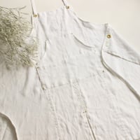 【Eyelet switching apron】White