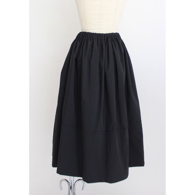Gather volume skirt】Black | Rinyu