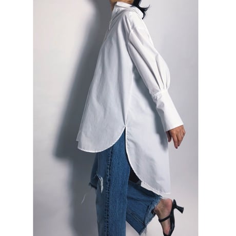 【Over size shirt】white