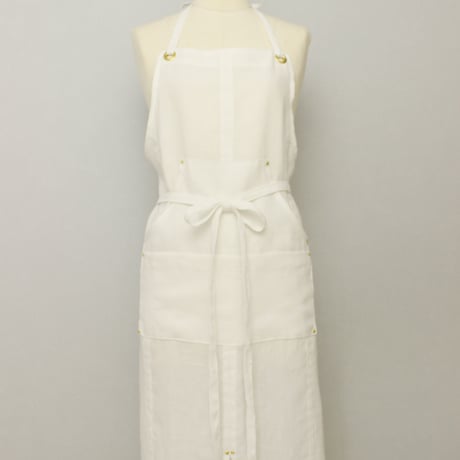 【Eyelet switching apron】White