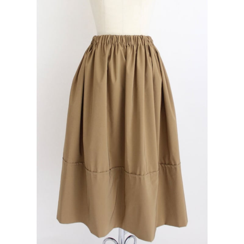 Gather volume skirt】Beige | Rinyu Gather volume skirt】Beige | Rinyu