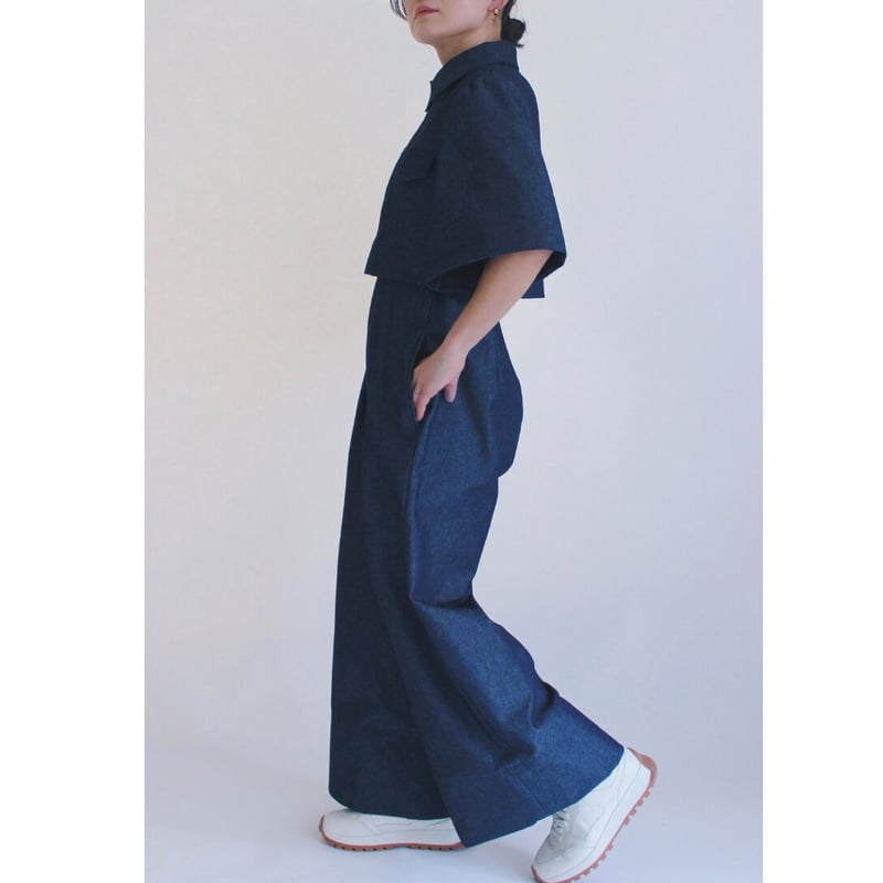 デニムシャツジャケット　indigo インディゴ 値下げ】Subculture SCZ INDIGO ジップデニムジャケット SCJK