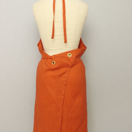【Eyelet switching apron】Orange