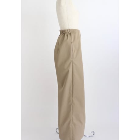【Tuck wide pants】Beige