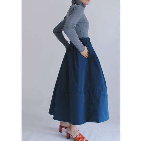 【Gather volume skirt】Navy