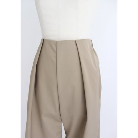 【Tuck wide pants】Beige