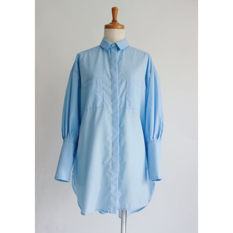 Over size shirt】Light blue | Rinyu