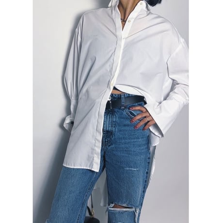 【Over size shirt】white