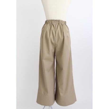 【Tuck wide pants】Beige