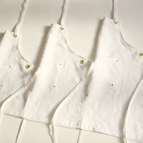 【Eyelet switching  kids apron】L size