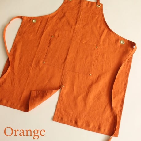 【Eyelet switching  kids apron】L size