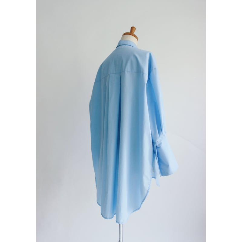 おしろ　藍良50個 CREPE de CHINE STAND CAPE BLOUSE(S Blue Grey): Y's｜THE SHOP