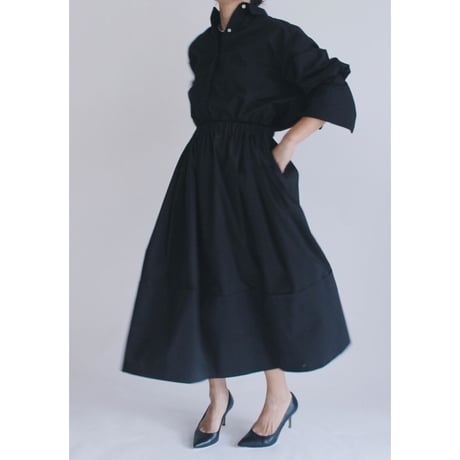 【Gather volume skirt】Black