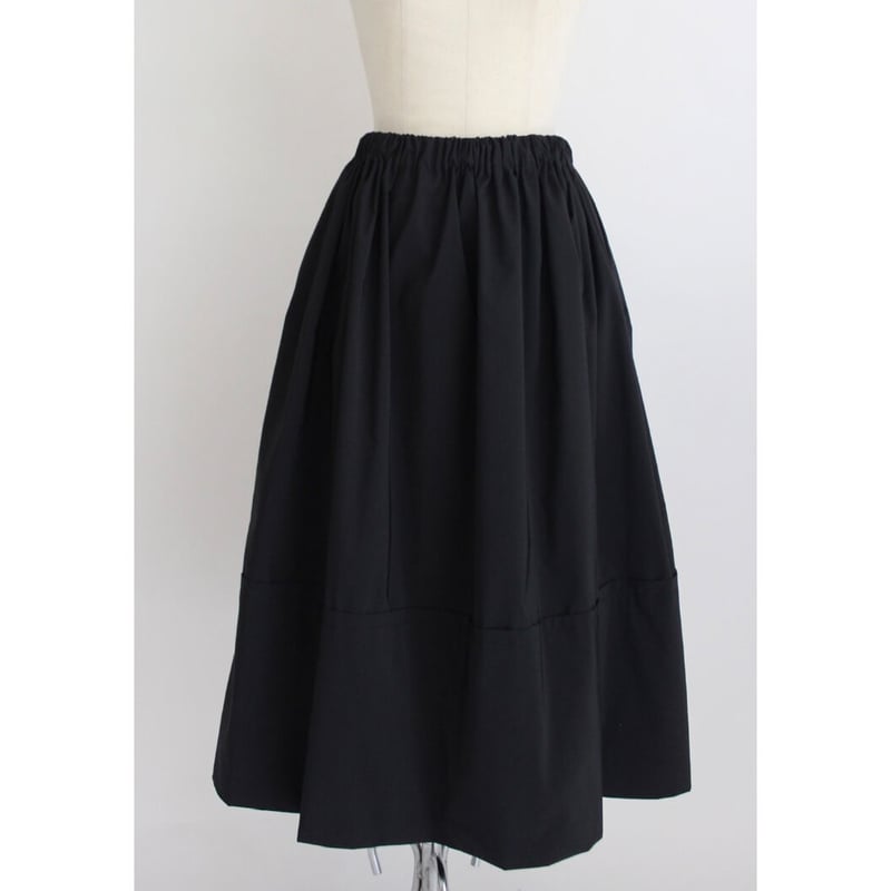 完売！現行品Antiquités noirLinen Gather Skirt Antiquités noir Linen Gather Skirt WHITE